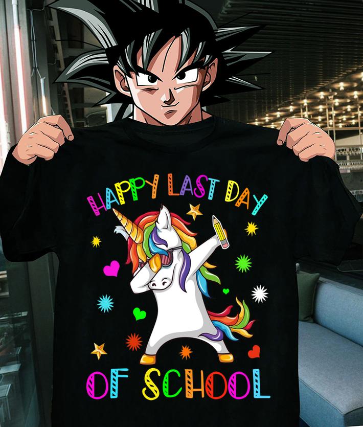 Happy Last Day of School Unicorn Dabbing t-shirt shirt