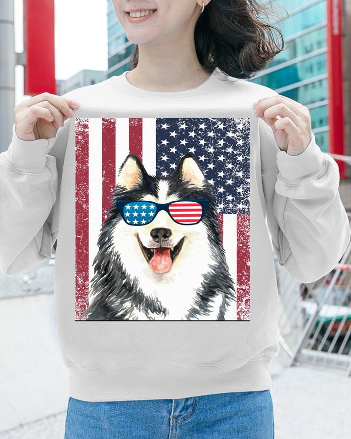 Premium Patriotic Siberian Husky Dog 4th Of July Usa American Flag t-shirt sweatshirt