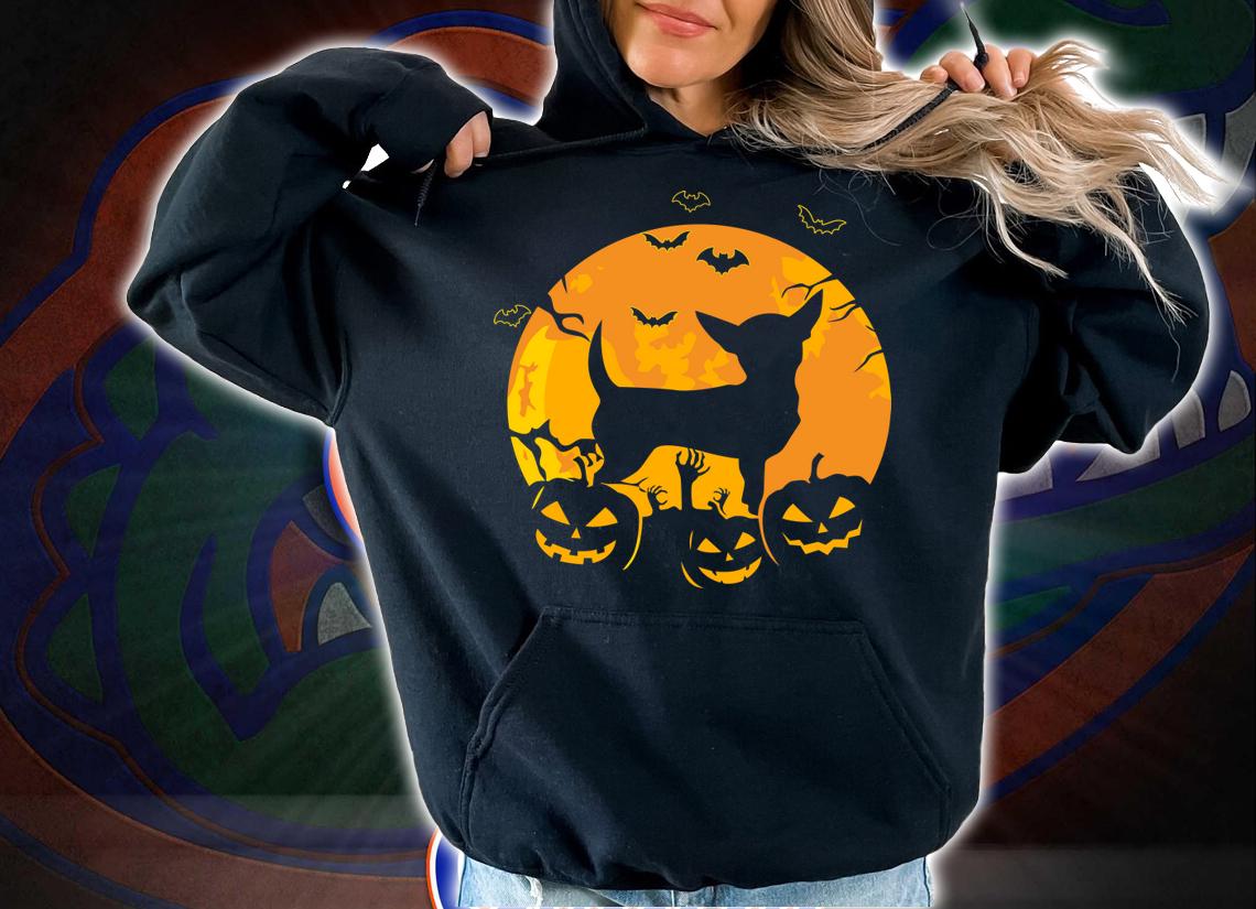 Halloween Chihuahua Pumpkin Jack O Lantern Dog Lover t-shirt hoodie