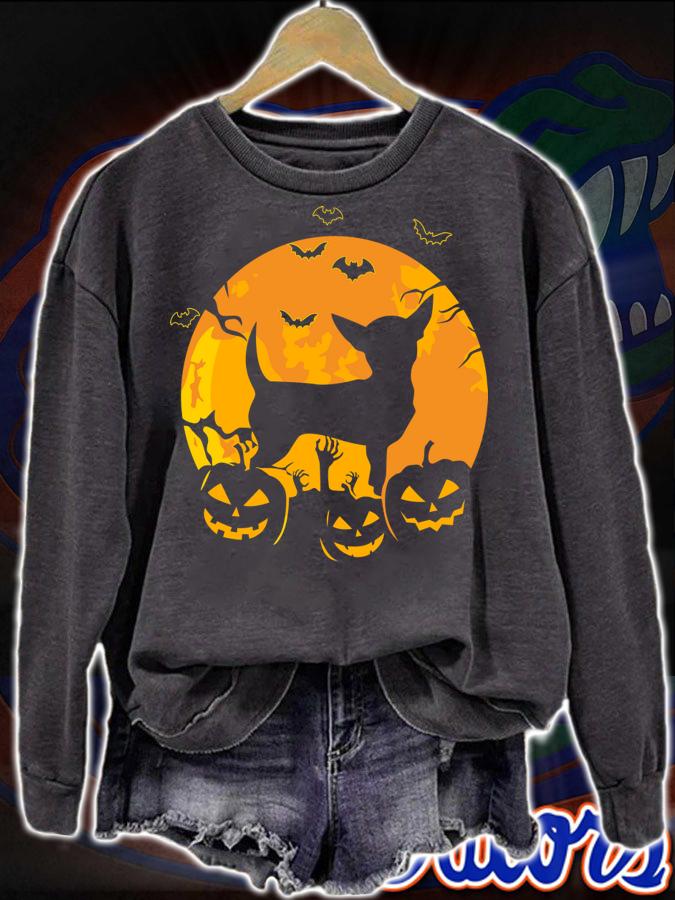 Halloween Chihuahua Pumpkin Jack O Lantern Dog Lover t-shirt sweatshirt