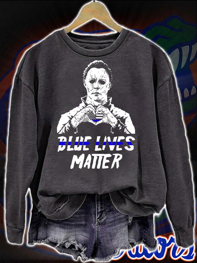 Michael Myers Blue Lives Matter Thin Blue Line t-shirt sweatshirt
