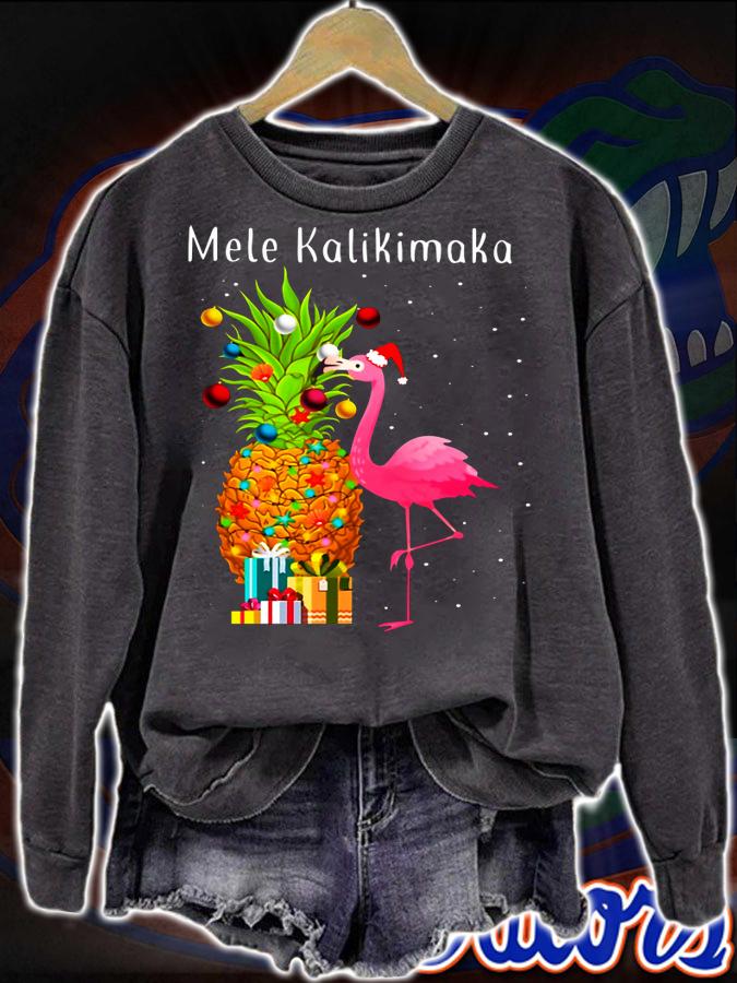 Mele Kalikimaka flamingo t-shirt sweatshirt