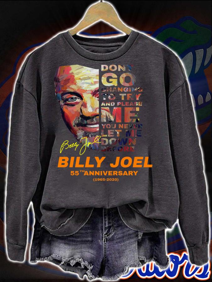 Billy Joel 55th anniversary dont go changing to try and please me signature t-shirt sweatshirt