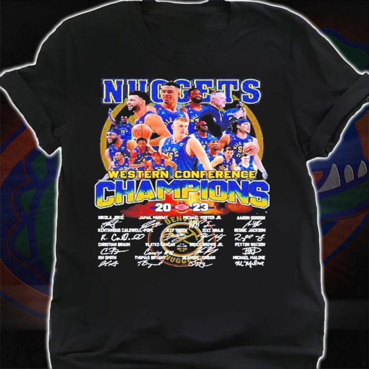 Denver Nuggets NBA Western Conference Champions Signatures 2023 t-shirt shirt