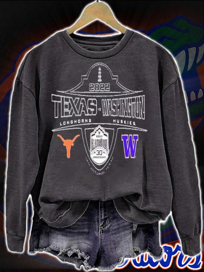 2022 Valero Alamo Bowl 2-Team Texas Longhorns and Washington Huskies shirt t-shirt sweatshirt