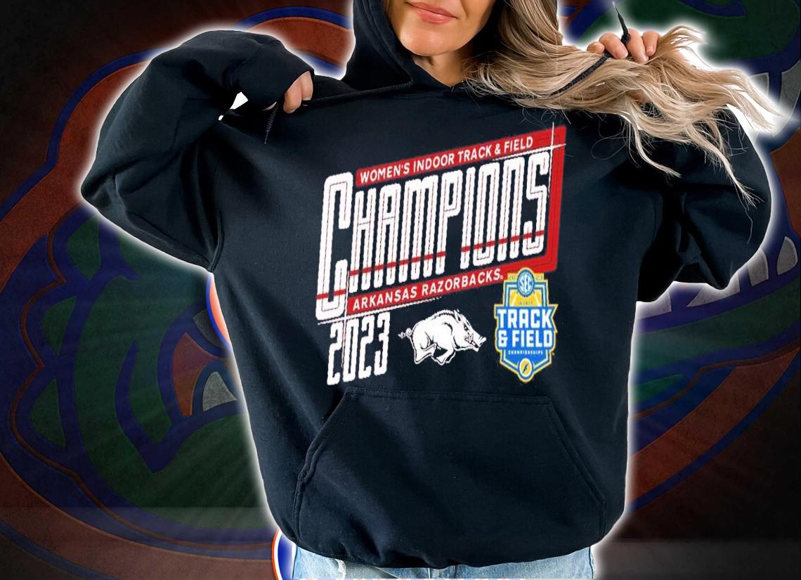 Cardinal Arkansas Razorbacks SEC Women's Indoor Track And Field Champions 2023 Shirt t-shirt hoodie