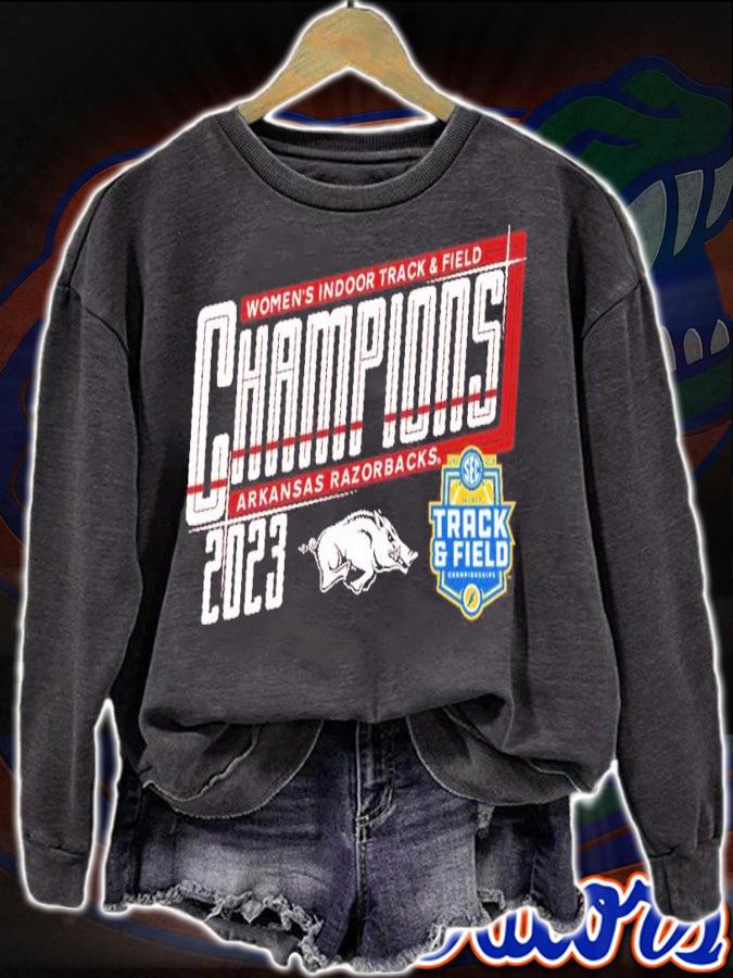 Cardinal Arkansas Razorbacks SEC Women's Indoor Track And Field Champions 2023 Shirt t-shirt sweatshirt