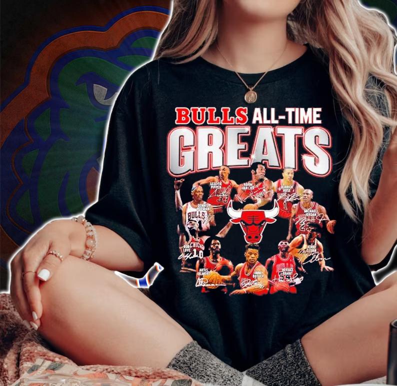 Chicago Bulls All Time Greats Signatures 2023 Shirt t-shirt woman shirt