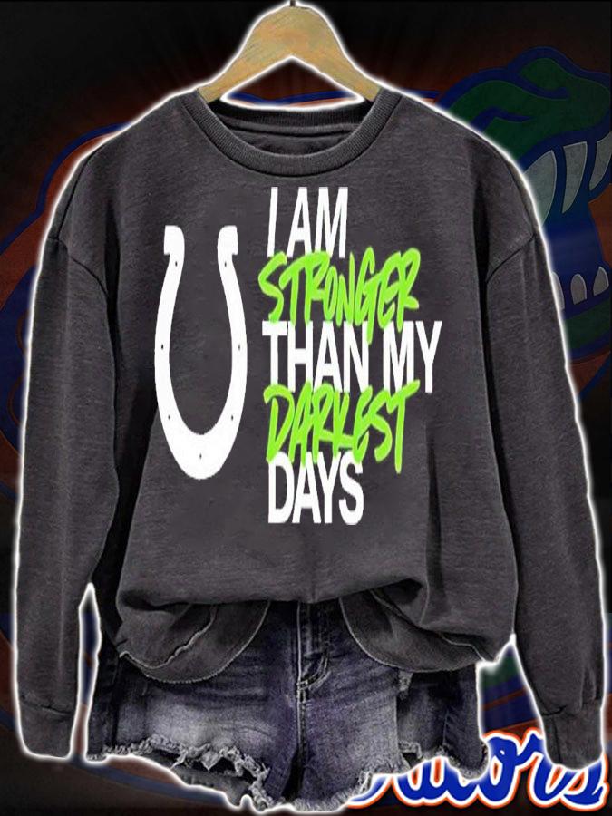 I am stronger than my darkest days Kicking The Stigma shirt t-shirt sweatshirt