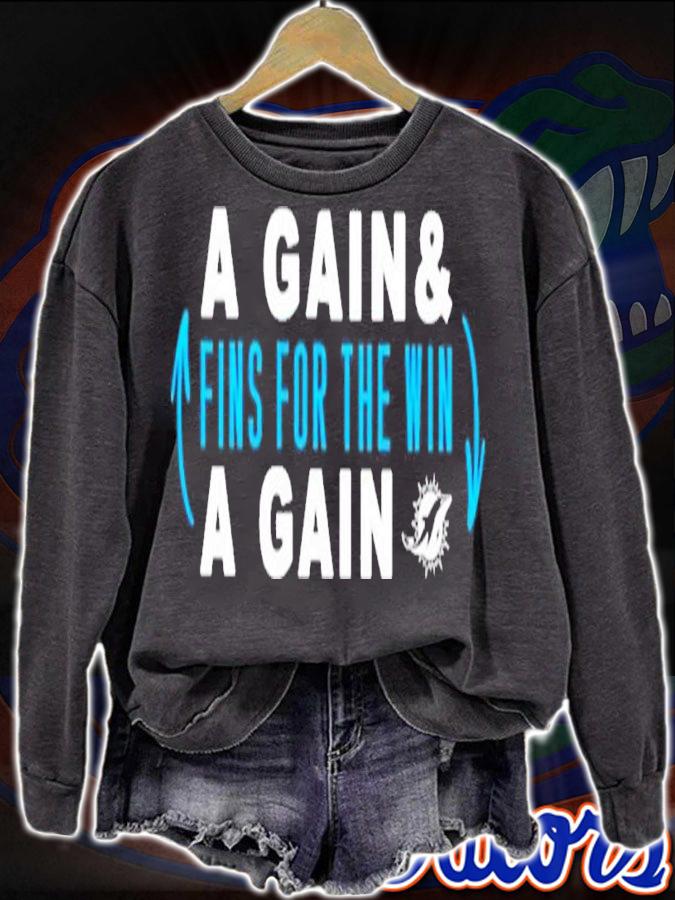 Miami Dolphins A Gain & Fins For The Win A Gain Shirt t-shirt sweatshirt