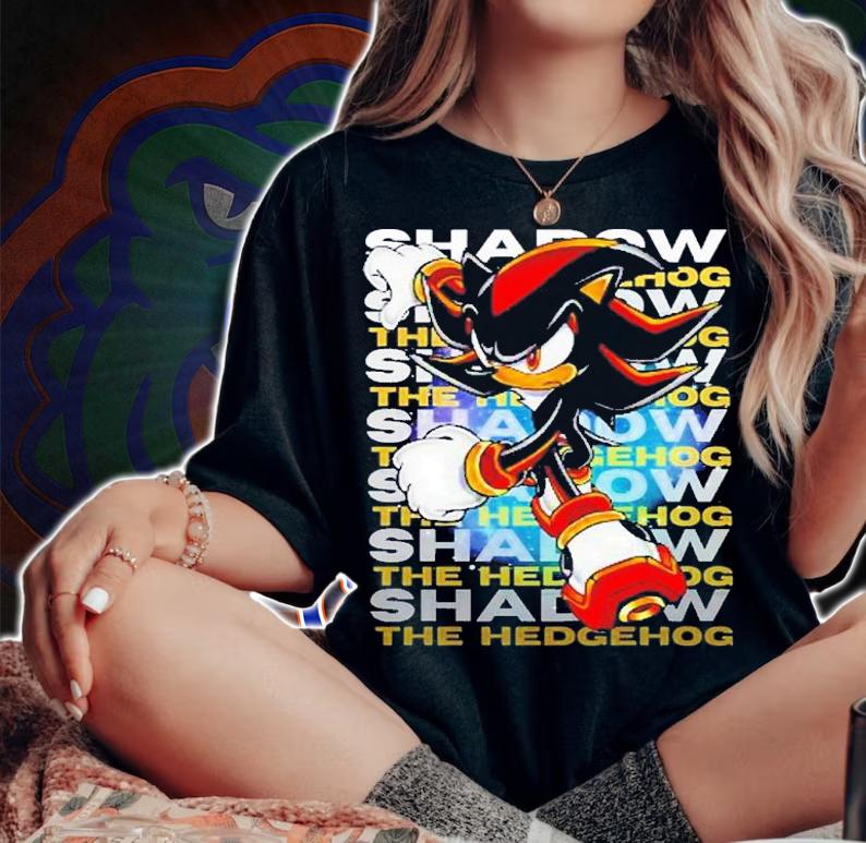 Character Shadow The Hedgehog Sonic Nintendo Game Vintage Shirt t-shirt