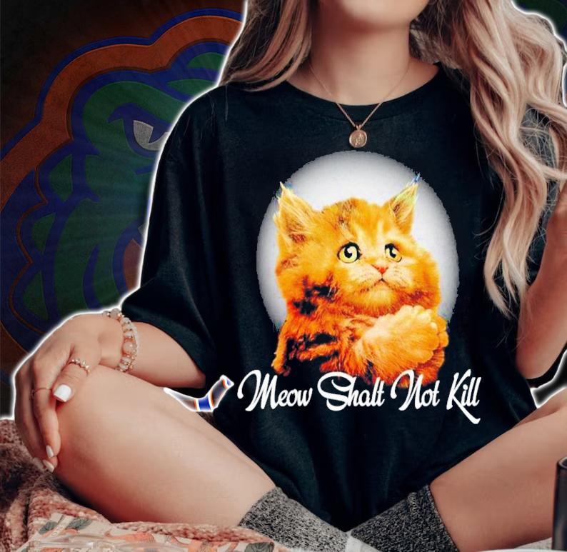 Meow shalt not kill shirt t-shirt woman shirt