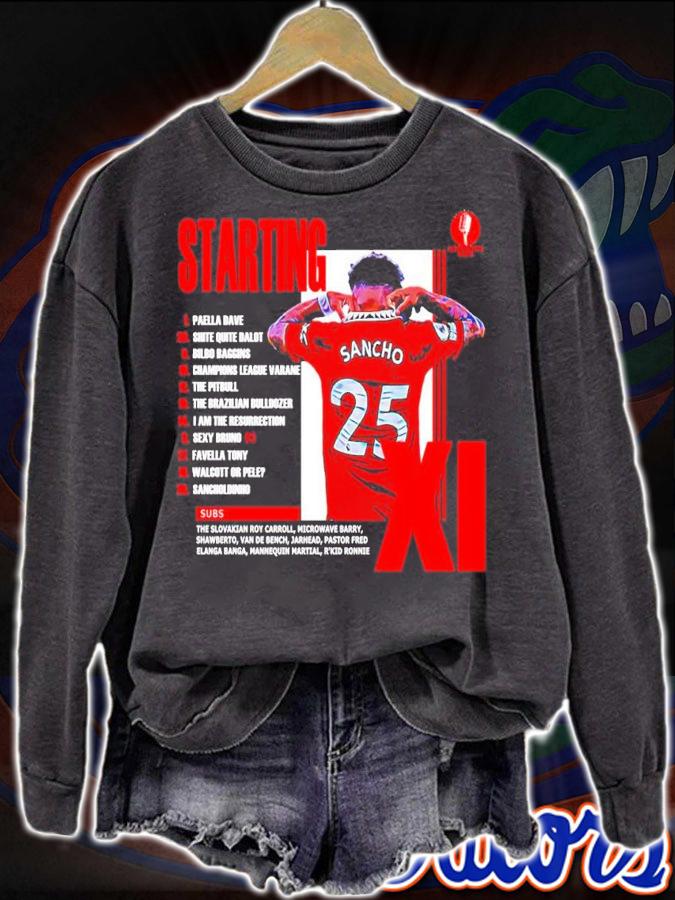 Manchester United Sancho Alternative Line up shirt t-shirt sweatshirt