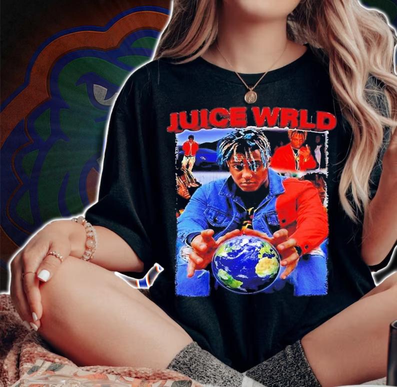Rapper Juice Wrld World In Your Hands Shirt t-shirt woman shirt