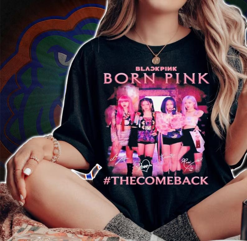 Black Pink Born Pink the come back signatures shirt t-shirt