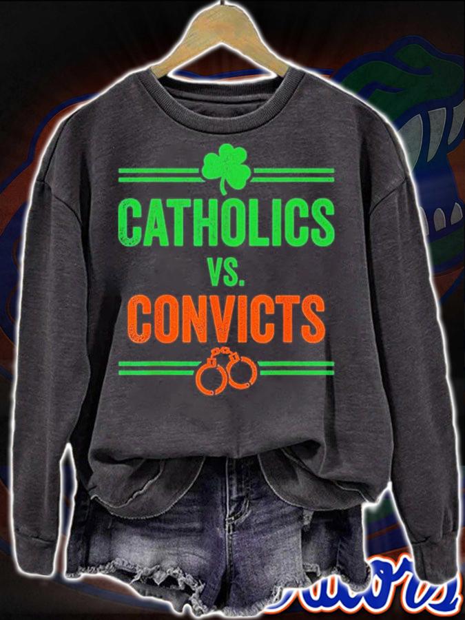 Catholics Vs Convicts Vintage Shirt t-shirt