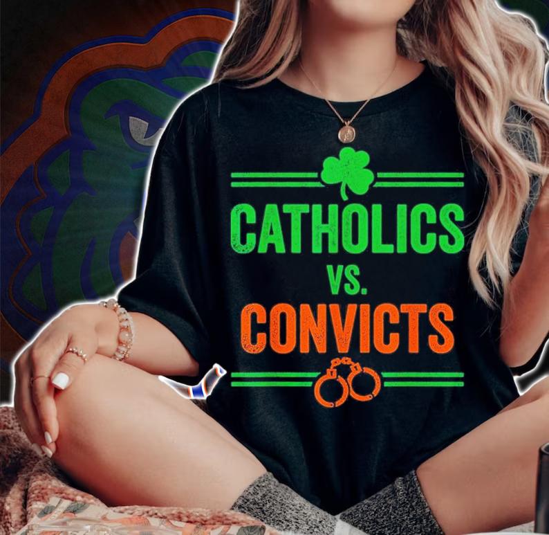 Catholics Vs Convicts Vintage Shirt t-shirt