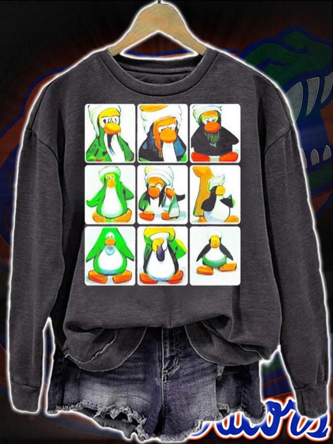 Club Penguin Bin Laden Weird Dall-E Generation T-Shirt t-shirt