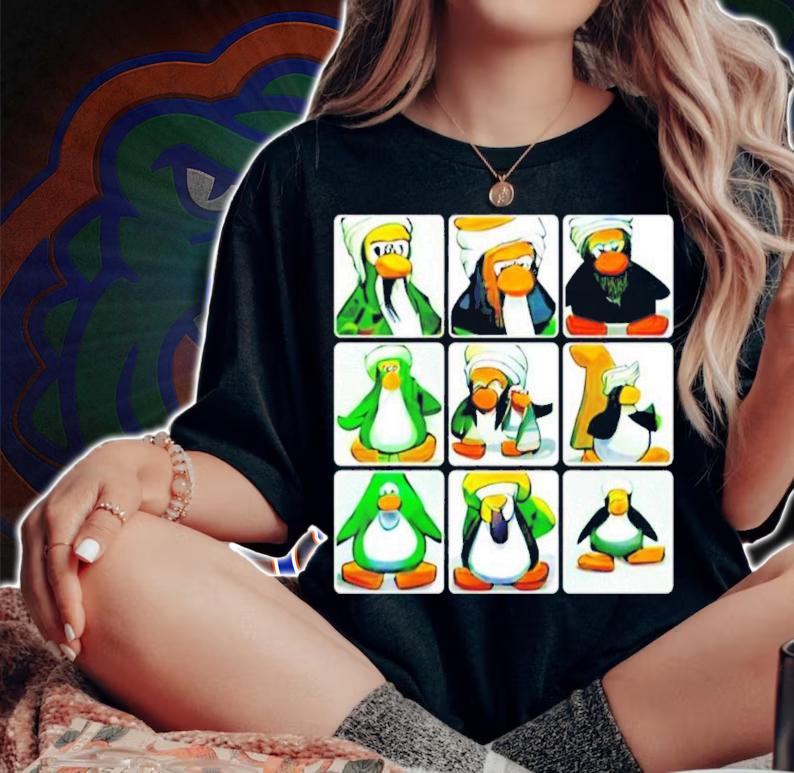 Club Penguin Bin Laden Weird Dall-E Generation T-Shirt t-shirt