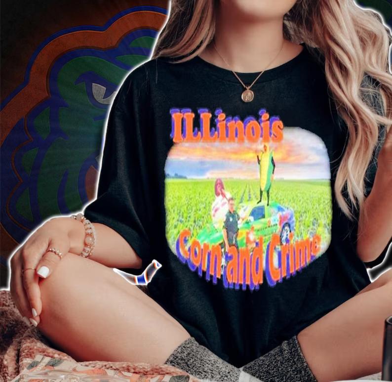 Illinois corn and crime shirt t-shirt