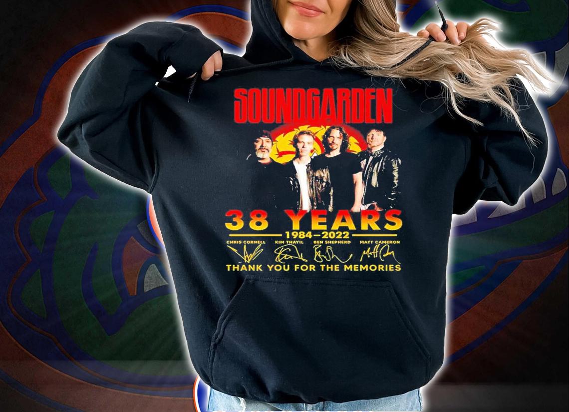 Sound Garden 38 years 1984 2022 thank you for the memories shirt t-shirt hoodie