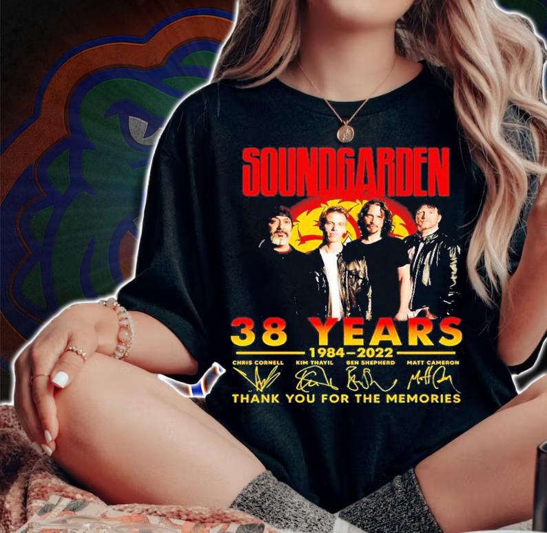 Sound Garden 38 years 1984 2022 thank you for the memories shirt t-shirt woman shirt