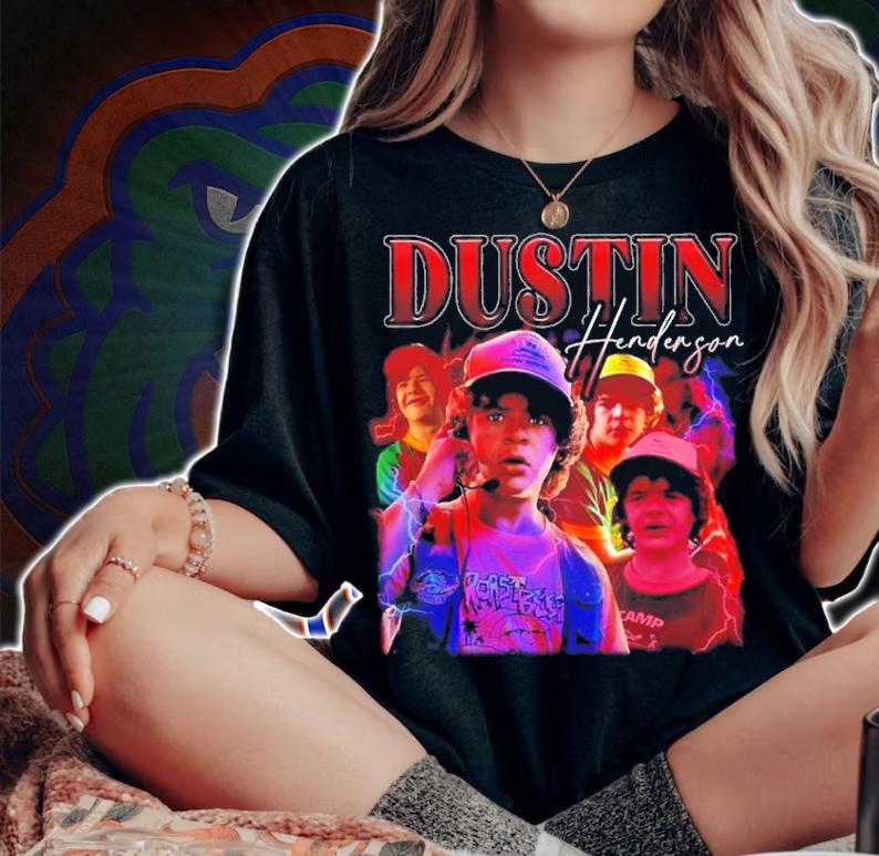 Dustin Henderson Stranger Things Style 90s T-Shirt t-shirt woman shirt