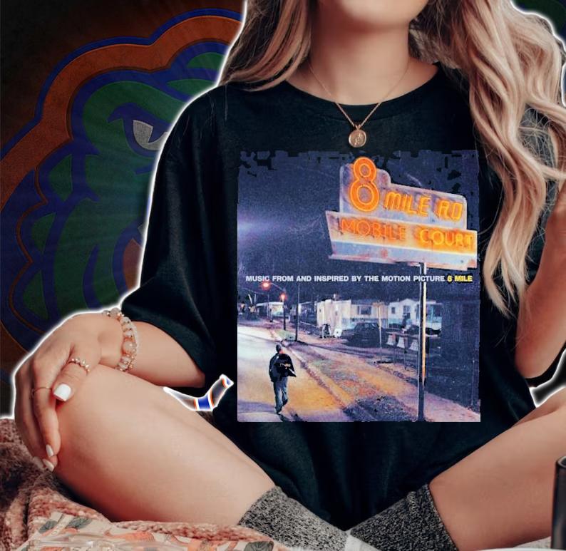 Eminem 8 Mile Rd Mobile Court Shirt t-shirt woman shirt