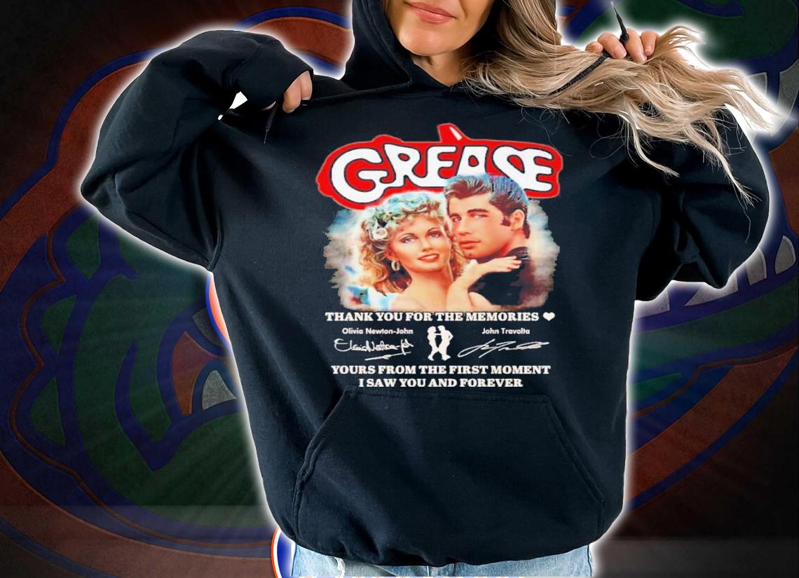 Grease Thank You For The Memories Signatures Your From The First Moment Shirt t-shirt hoodie