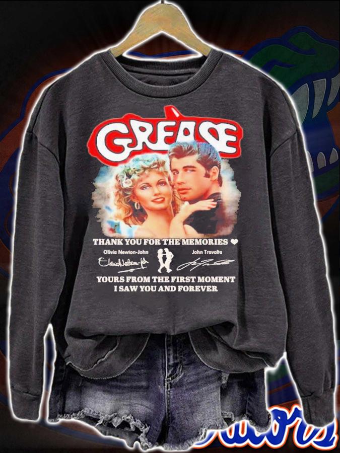 Grease Thank You For The Memories Signatures Your From The First Moment Shirt t-shirt sweatshirt