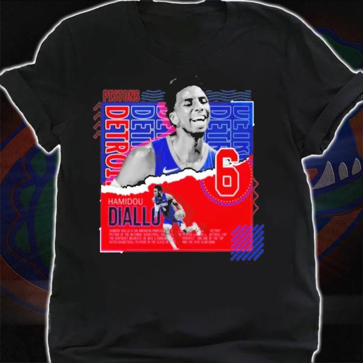 Hamidou Diallo Basketball Paper Poster Pistons T-Shirt t-shirt