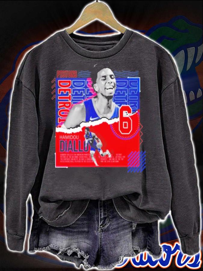 Hamidou Diallo Basketball Paper Poster Pistons T-Shirt t-shirt