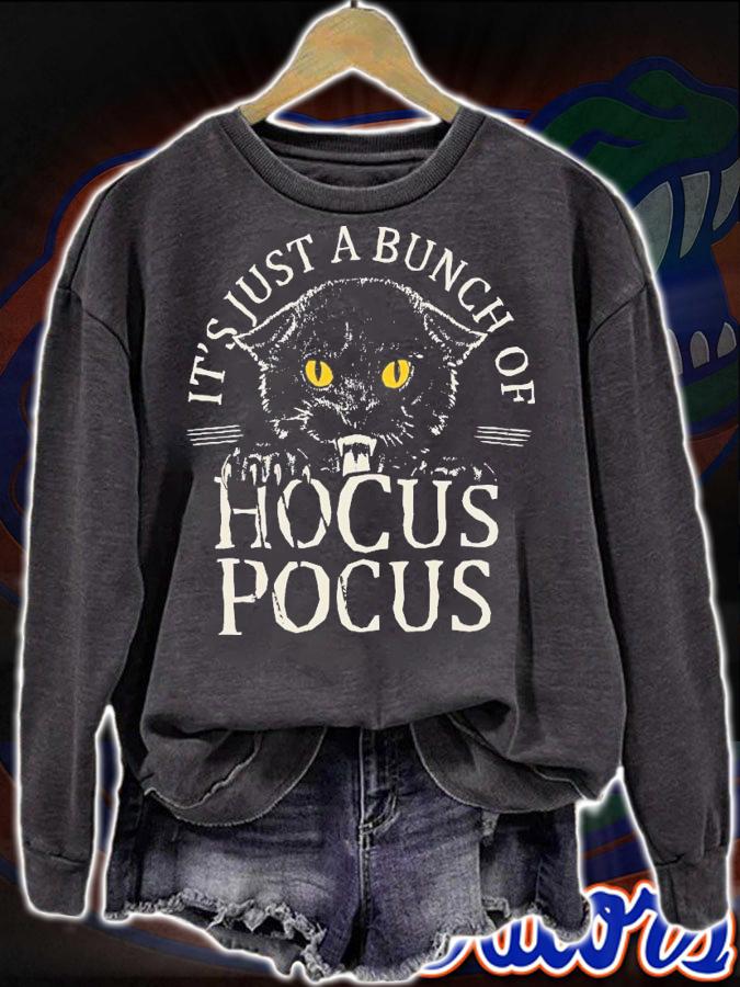Hocus Pocus Funny Cat It's Just A Bunch Of Hocus Pocus Funny Cat T-Shirt t-shirt sweatshirt