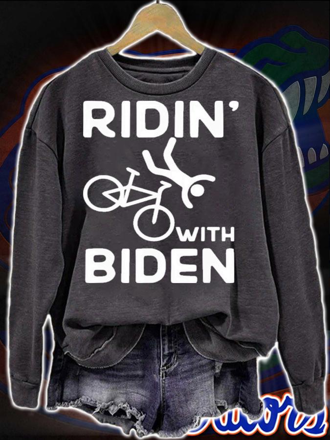 Joe Biden Falls Of His Bike Ridin' With Biden Shirt t-shirt sweatshirt