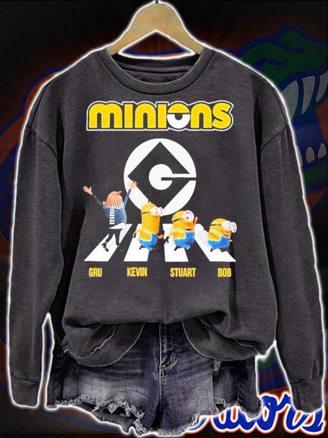 Minions Gru Kevin Stuart And Bob Abbey Road Signatures T-Shirt t-shirt sweatshirt