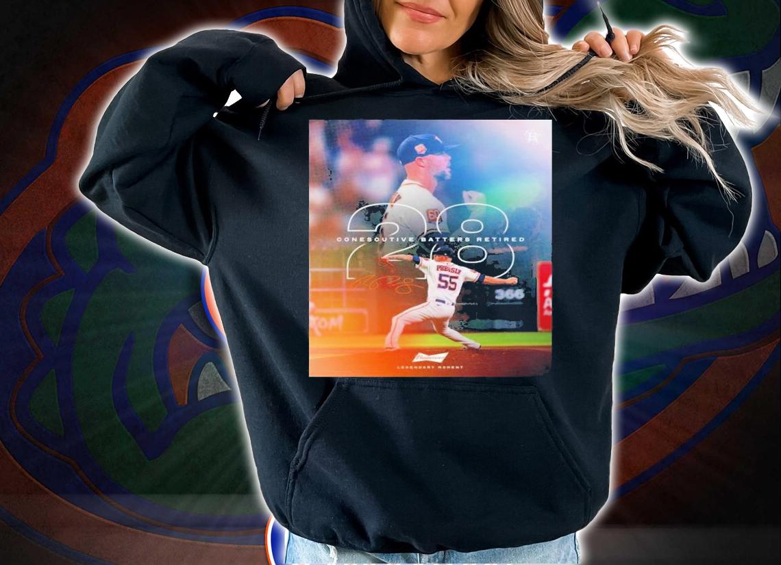 Ryan Pressly 28 Houston Astros Consecutive Batters Retired Signature T-Shirt t-shirt