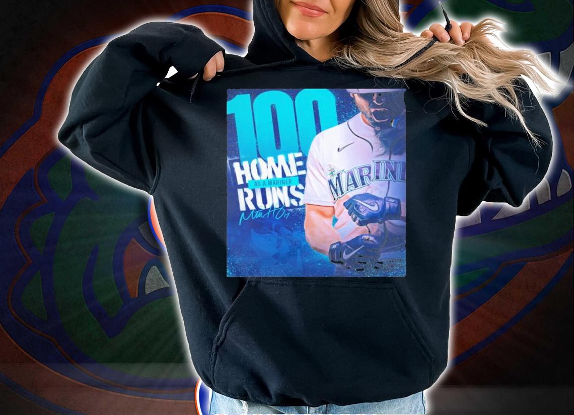 Seattle Mariners Mitch Haniger 100 Home Runs As A Mariner Signatures Shirt t-shirt hoodie