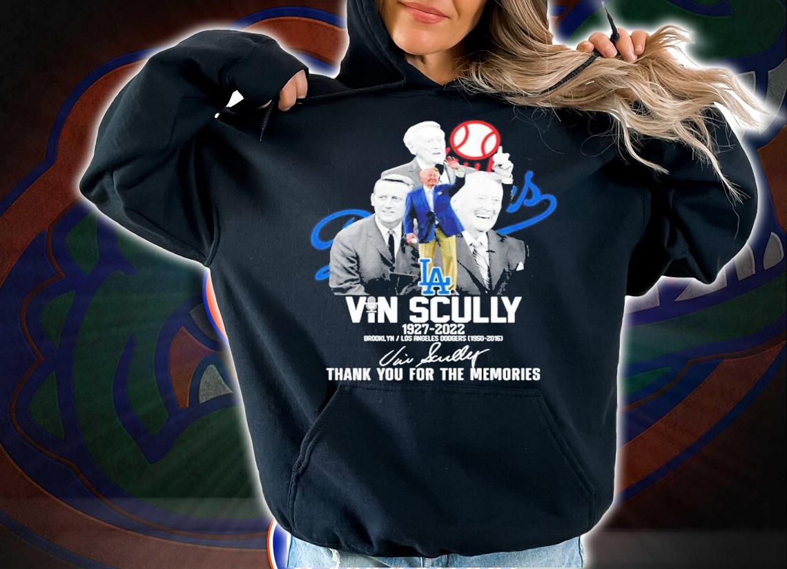 Vin Scully 1927 2022 thank you for the memories shirt t-shirt hoodie