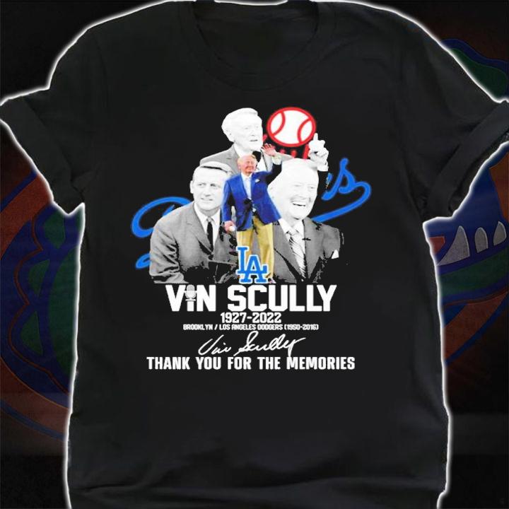 Vin Scully 1927 2022 thank you for the memories shirt t-shirt shirt