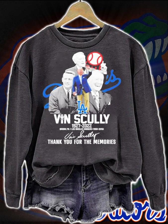 Vin Scully 1927 2022 thank you for the memories shirt t-shirt sweatshirt