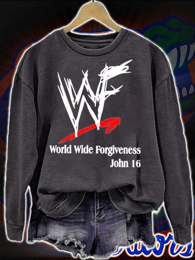 WWE World Wide Forgiveness John 16 T-Shirt t-shirt