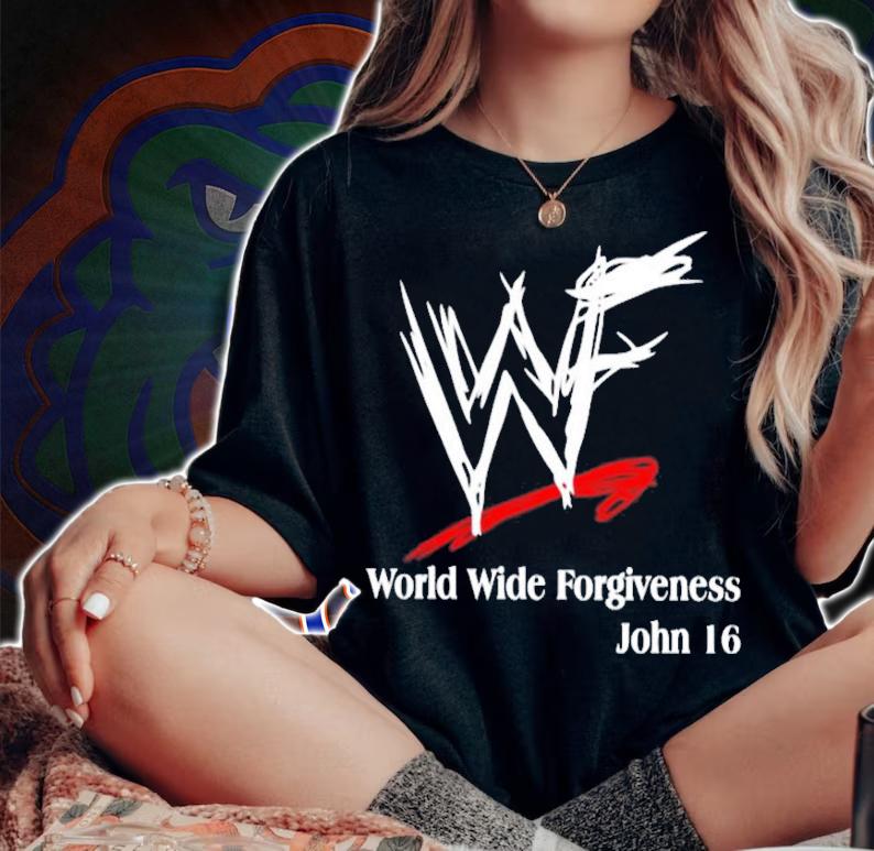 WWE World Wide Forgiveness John 16 T-Shirt t-shirt