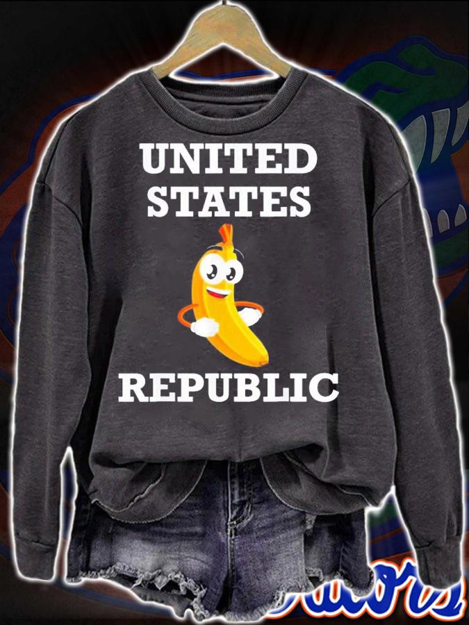 Trump 2024 Banana Biden Republic America Satire Republican T-Shirt t-shirt sweatshirt