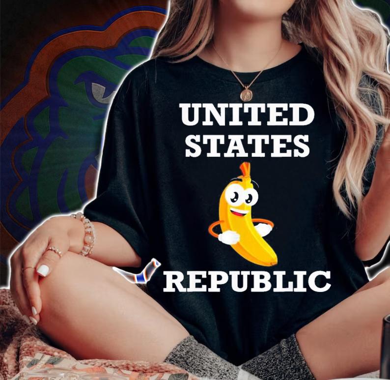 Trump 2024 Banana Biden Republic America Satire Republican T-Shirt t-shirt woman shirt