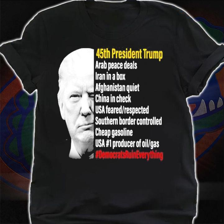 45th President Trump Arab Peace Deals Iran In A Box Afghanistan Quiet China In Check Shirt t-shirt shirt
