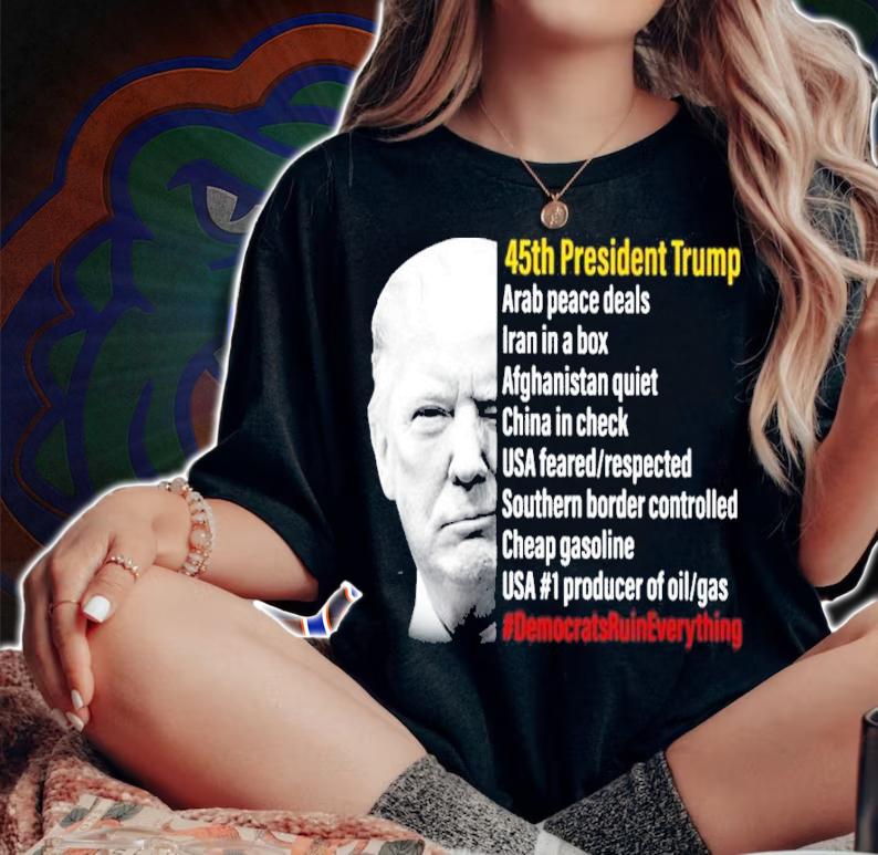 45th President Trump Arab Peace Deals Iran In A Box Afghanistan Quiet China In Check Shirt t-shirt woman shirt