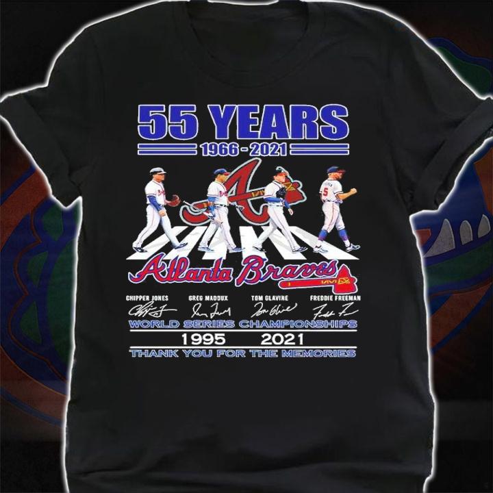 55 years 1966-0221 Atlanta Braves Abbey Road signatures shirt t-shirt