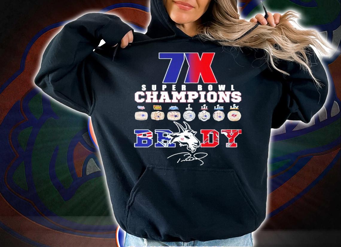 7x Super Bowl Champion Tom Brady Signatures Shirt t-shirt hoodie
