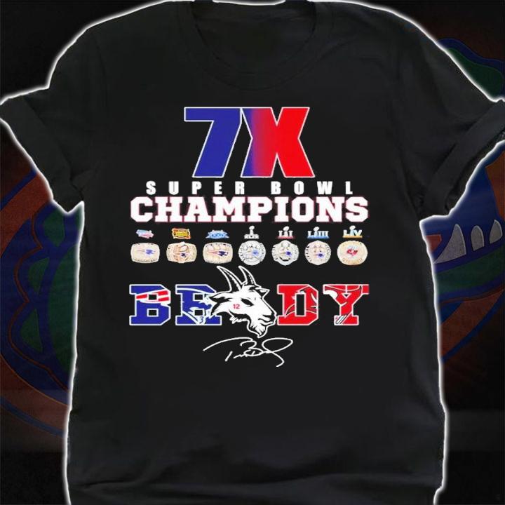 7x Super Bowl Champion Tom Brady Signatures Shirt t-shirt shirt