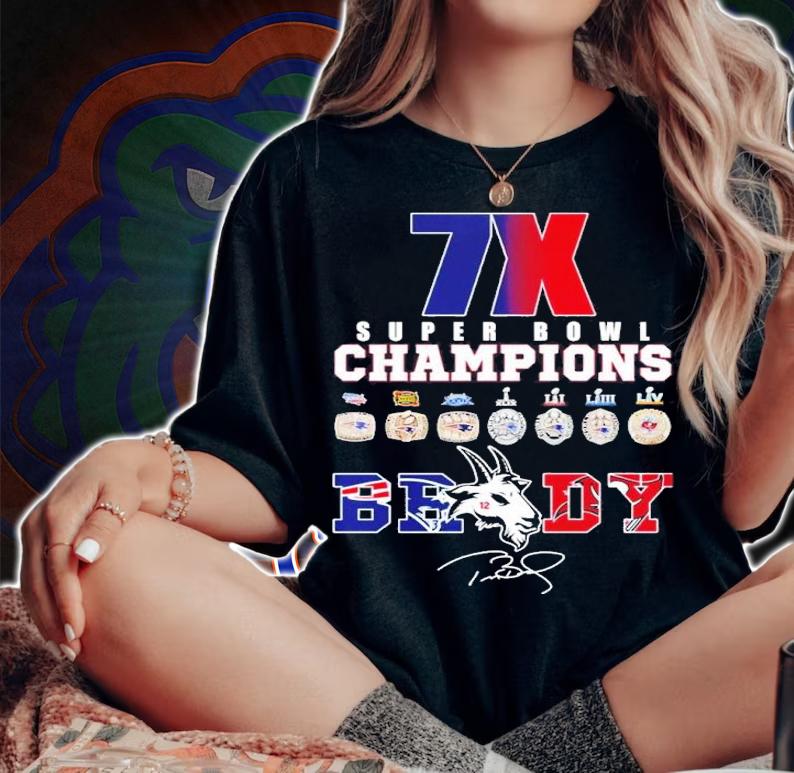 7x Super Bowl Champion Tom Brady Signatures Shirt t-shirt woman shirt